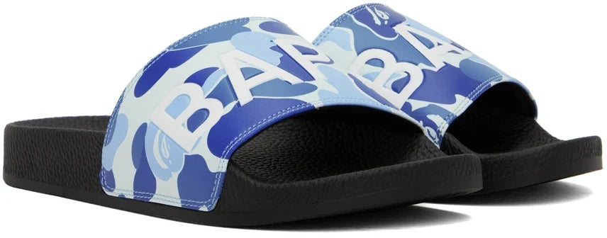 A Bathing Ape Bape "ABC Camo Blue" Slide