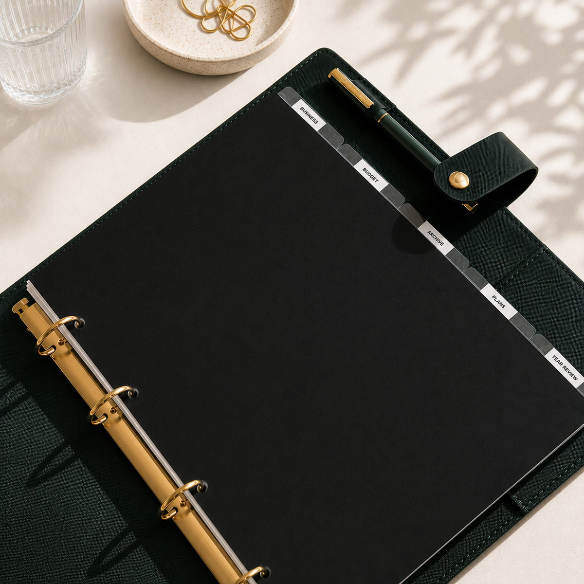 A4  Ring Binder Divider - 4 Hole Planner Tabs